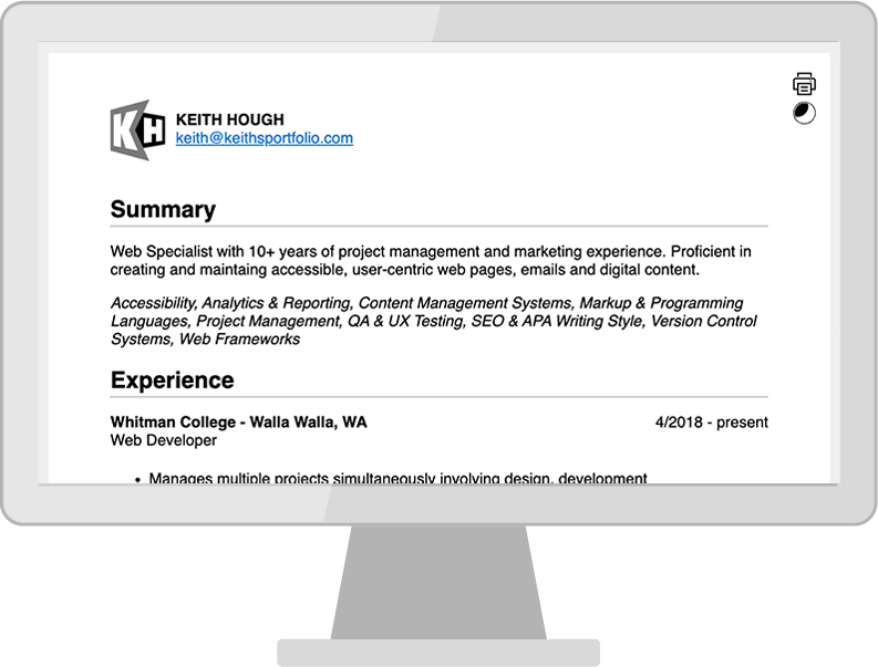 Keith's Resume